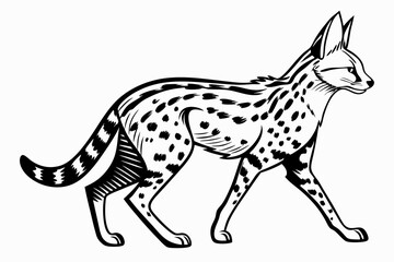 serval sihouette black vector