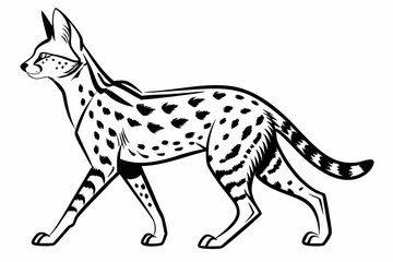 serval sihouette black vector