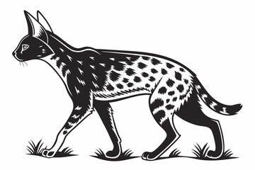 serval sihouette black vector