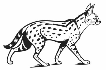 serval sihouette black vector