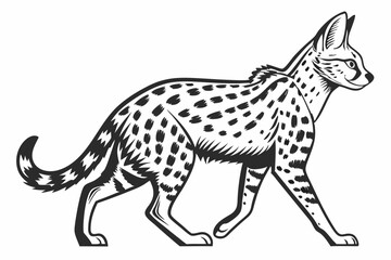 serval sihouette black vector