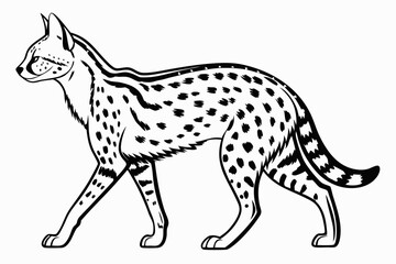 serval sihouette black vector