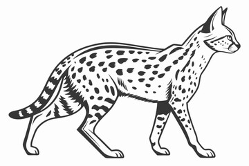 serval sihouette black vector