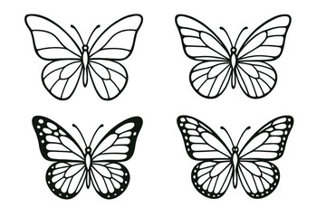 Collection of decorative butterfly icons showcasing various designs suitable for artistic projects and graphic use
