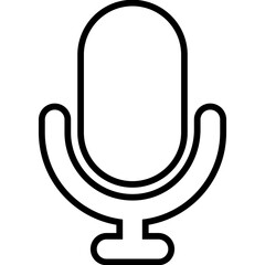 vector microphone icon Outline Illustration 