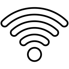 WiFi Vector Icon Outline Illustration