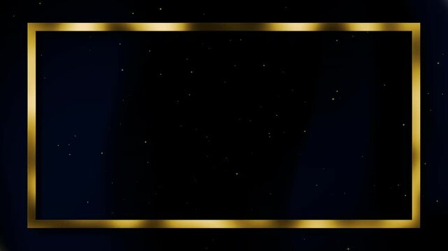 Luxury border gold frame, blue canvas, stars for invitations, event decor, certificates, highend designs, elegant presentations, and luxury branding.