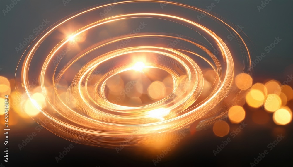 Poster dynamic light trails and sparkles abstract environment digital art captivating concepts