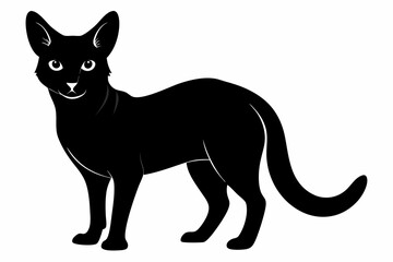 sand cat sihouette black vector