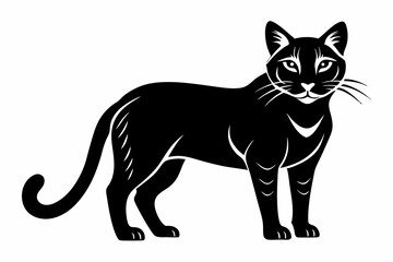sand cat sihouette black vector