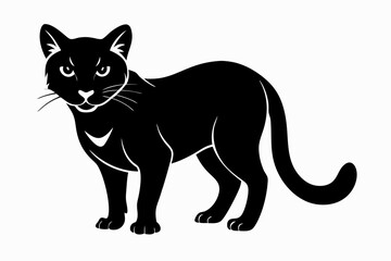 sand cat sihouette black vector