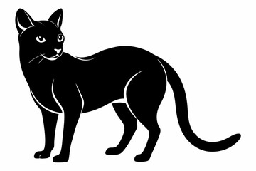 sand cat sihouette black vector