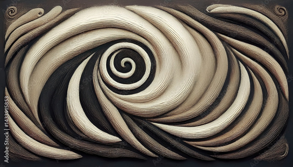 Poster captivating abstract spiral artwork digital canvas modern art artistic environment close-up view dyn