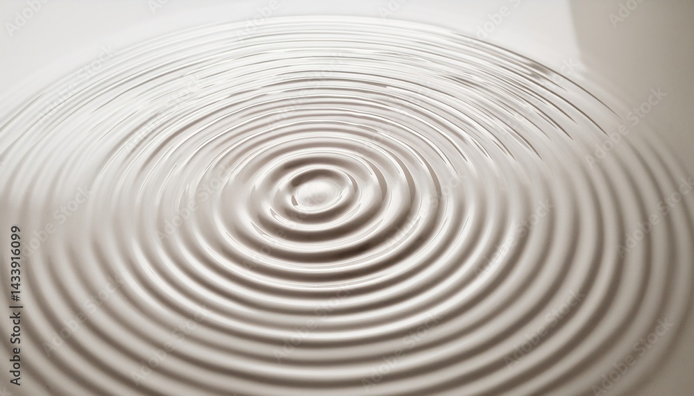 Poster rippling water surface reflection indoor setting image of circles minimalist environment top-down vi