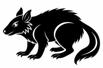 zorilla sihouette black vector © mst