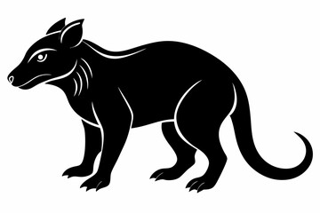zorilla sihouette black vector