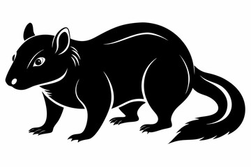 zorilla sihouette black vector © mst