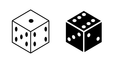 Game dice graphic icon