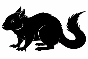 zorilla sihouette black vector © mst