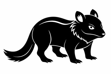 Obraz premium zorilla sihouette black vector