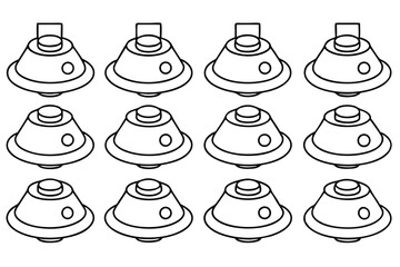 Centrifuges Fluid Dynamics Line Art