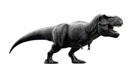 Tyrannosaurus Rex Profile: A powerful Tyrannosaurus Rex, a fearsome predator from the late Cretaceous period, is depicted in a dynamic profile view, showcasing its imposing size and sharp teeth. 