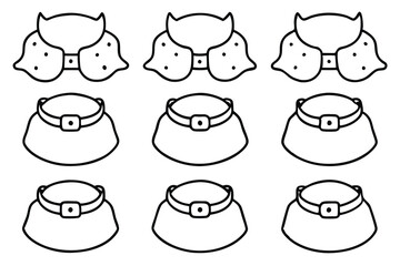 Cervical collars health device Line art