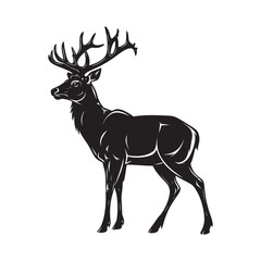 Obraz premium deer silhouette vector