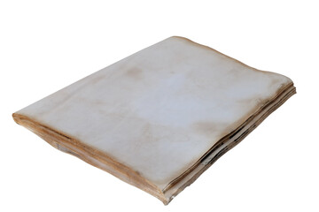 Sheet of old and dirty paper as background.