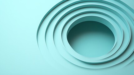 Obraz premium Abstract Teal Circular Design.