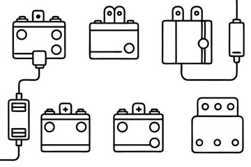 Charge Controllers Control Voltage Line Art