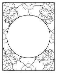 Flowers Circle Adult Coloring Pages