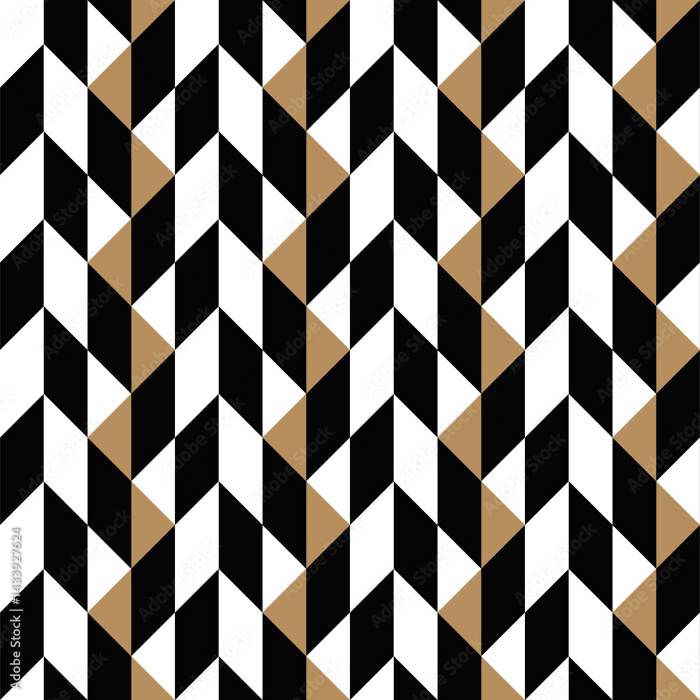 Aufkleber abstract random seamless geometrical threetone pattern background