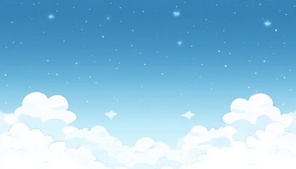Custom vertical slats with your photo Night sky with fluffy clouds