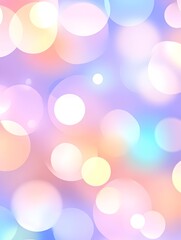 Pastel-colored bokeh circles on a soft, blurred background