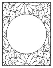 Flowers Circle Adult Coloring Pages