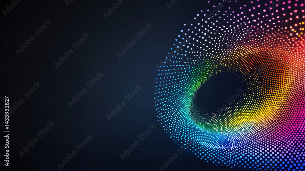 Poster colorful dot patterns create a mesmerizing abstract design