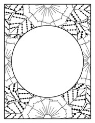Flowers Circle Adult Coloring Pages