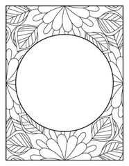 Flowers Circle Adult Coloring Pages