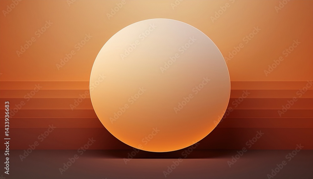 Poster abstract action sphere artwork digital creation environment minimalistic viewpoint orange gradient c