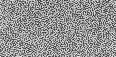 Diffusion reaction seamless vector pattern. Natural seamless line pattern. Linear design with biological shapes. Reaction-diffusion or truing pattern formation. abstract truing organic wallpaper.	