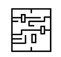 Network Diagram Technology Outline Icon
