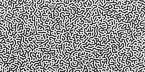 Diffusion reaction seamless vector pattern. Natural seamless line pattern. Linear design with biological shapes. Reaction-diffusion or truing pattern formation. abstract truing organic wallpaper.	