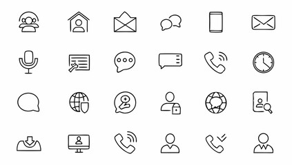 customer service set of web icons in line style  h (1).eps