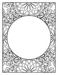 Flowers Circle Adult Coloring Pages