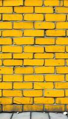 Panorama of Patterned cement wall Vintage yellow painted texture and background, hand-drawn digital illustration. White tone