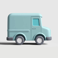 Pastel Truck: Playful Rendering of a Shipping Vehicle