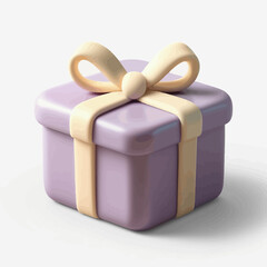 Celebrate with a Stylish 3D Rendered Lilac Present