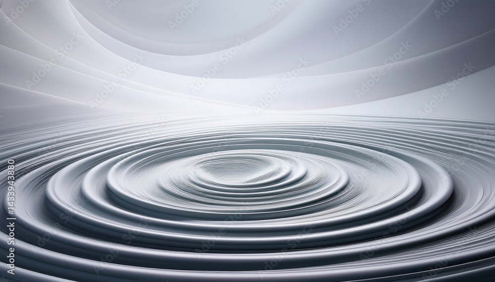 Aufkleber rippling water surface effects tranquil setting abstract digital art serene environment top-down per