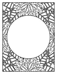 Flowers Circle Adult Coloring Pages